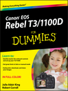 Canon EOS Rebel T3/1100D For Dummies (eBook)